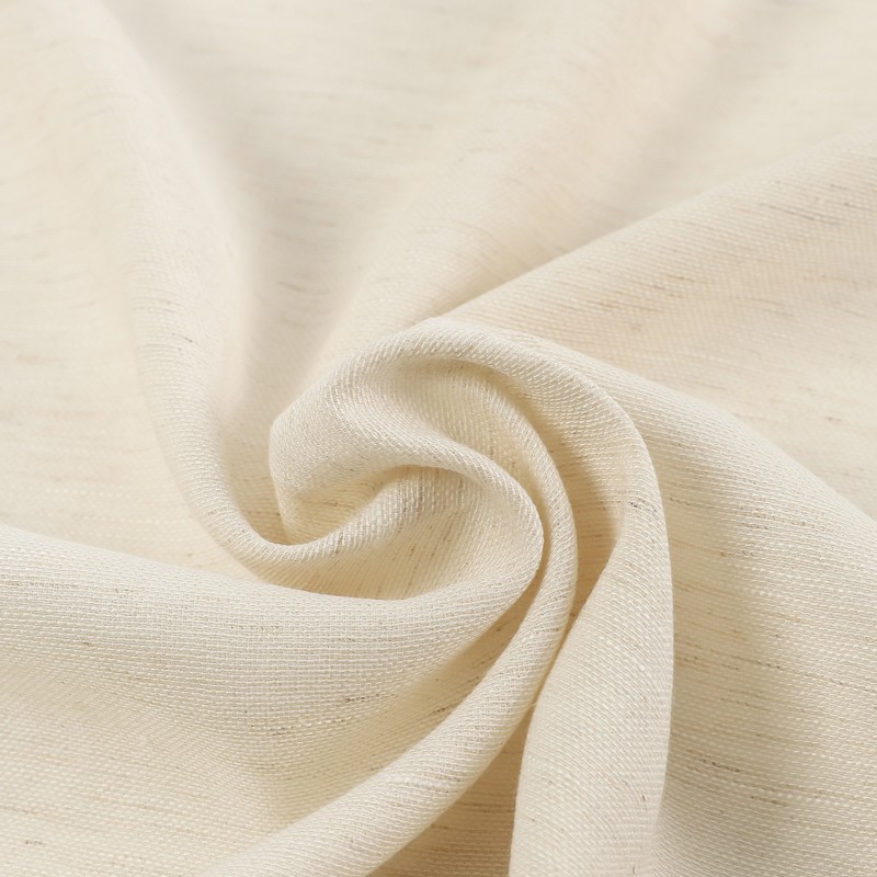 White Linen Blend Fabric factory